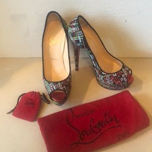 Christian Louboutin open toe heels